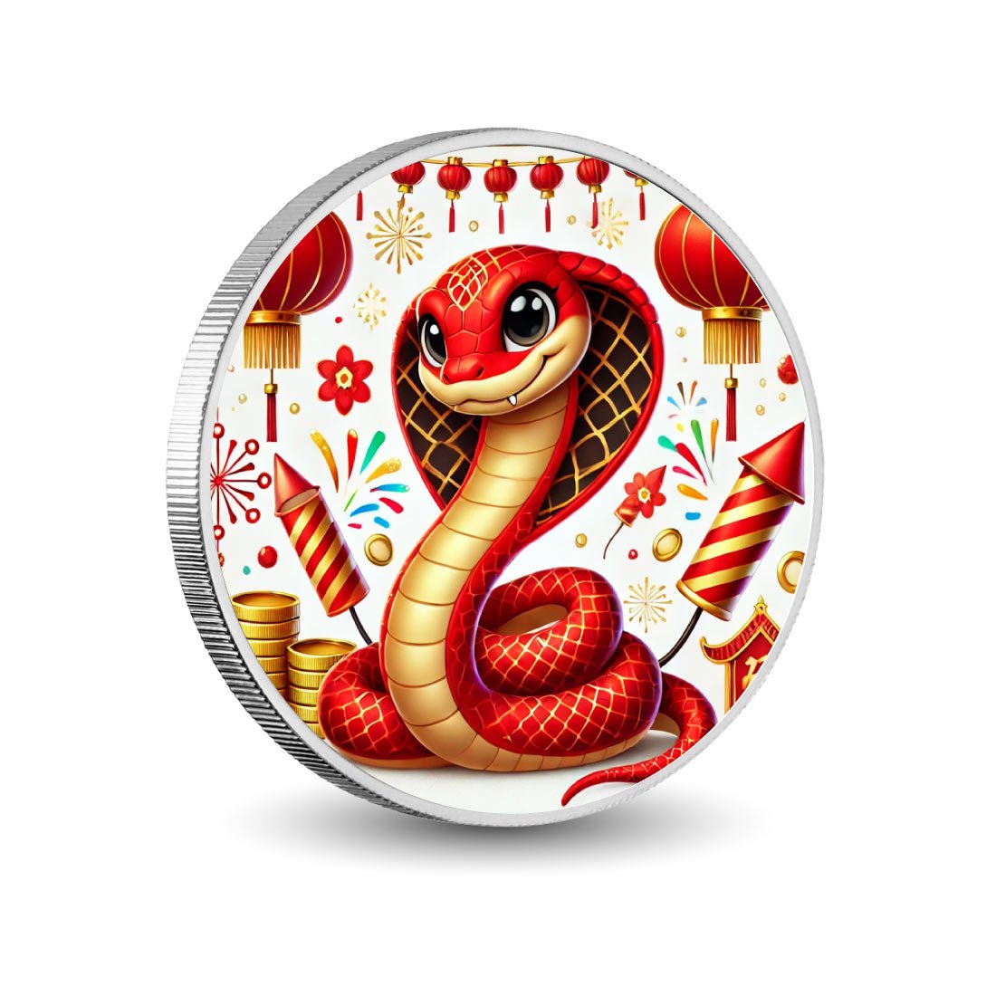 Year of the Snake - Festive Joy 1oz Silver Coin - Arverni Mint