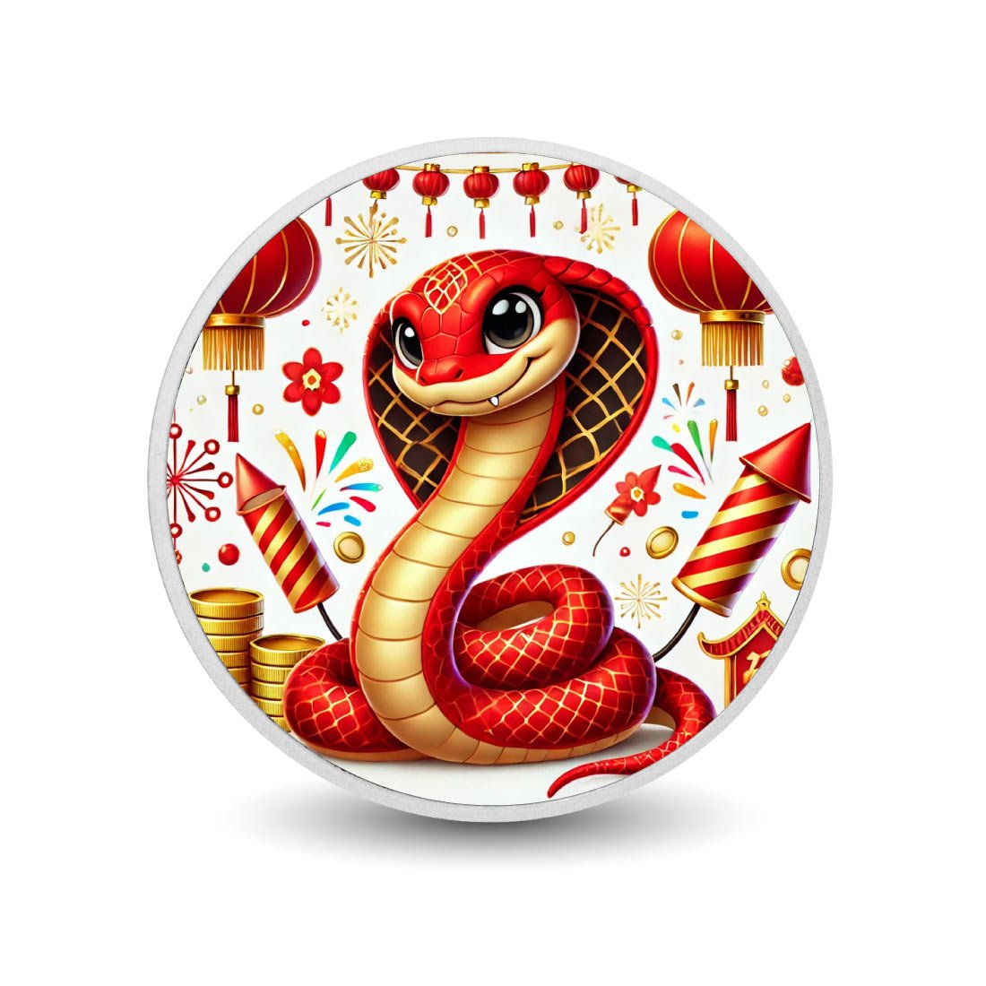 Year of the Snake - Festive Joy 1oz Silver Coin - Arverni Mint