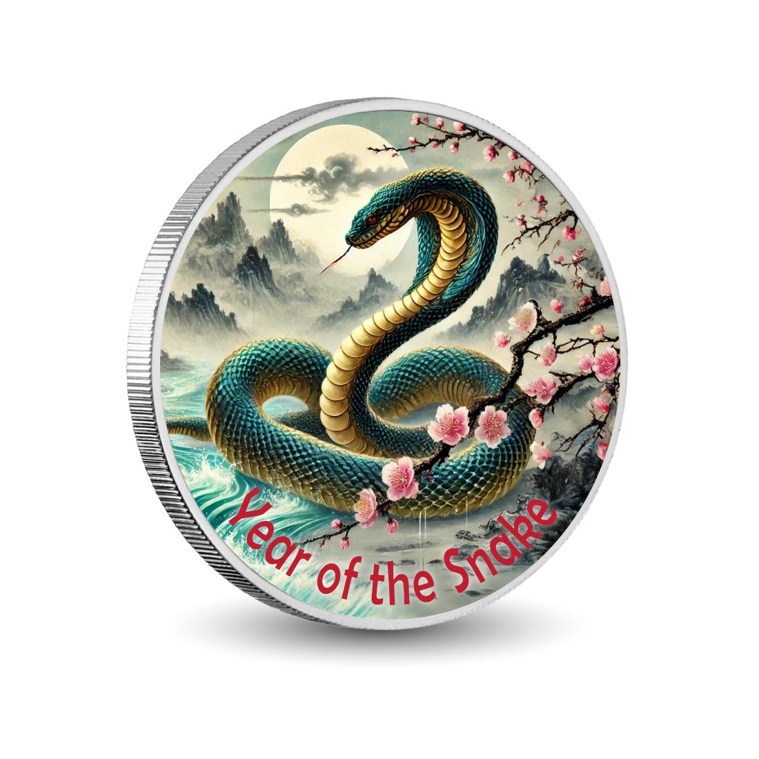 Year of the Snake - Lunar Elegance 1oz Silver Coin - Arverni Mint