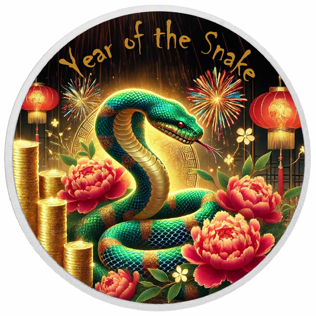 Year of the Snake - Wealth and Celebration 1oz Silver Coin - Arverni Mint