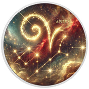 Zodiac Signs - Aries 1oz Silver Coloured Coin - Arverni Mint