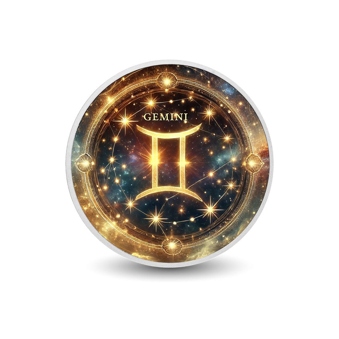 Zodiac Signs Circle - Gemini 1oz Silver Coloured Coin - Arverni Mint