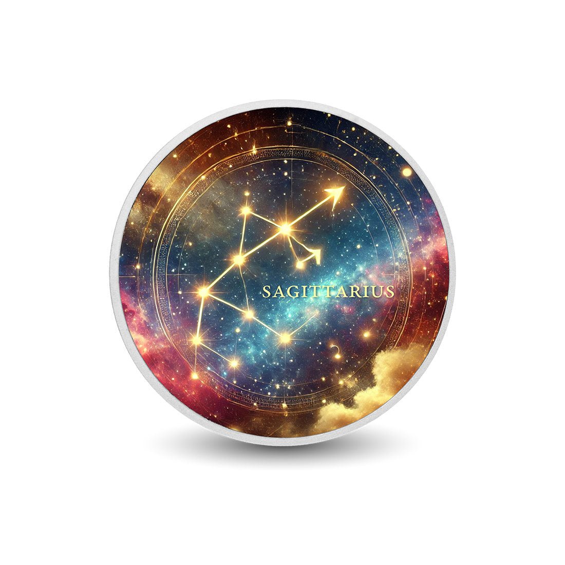 Zodiac Signs Circle - Sagittarius 1oz Silver Coloured Coin - Arverni Mint
