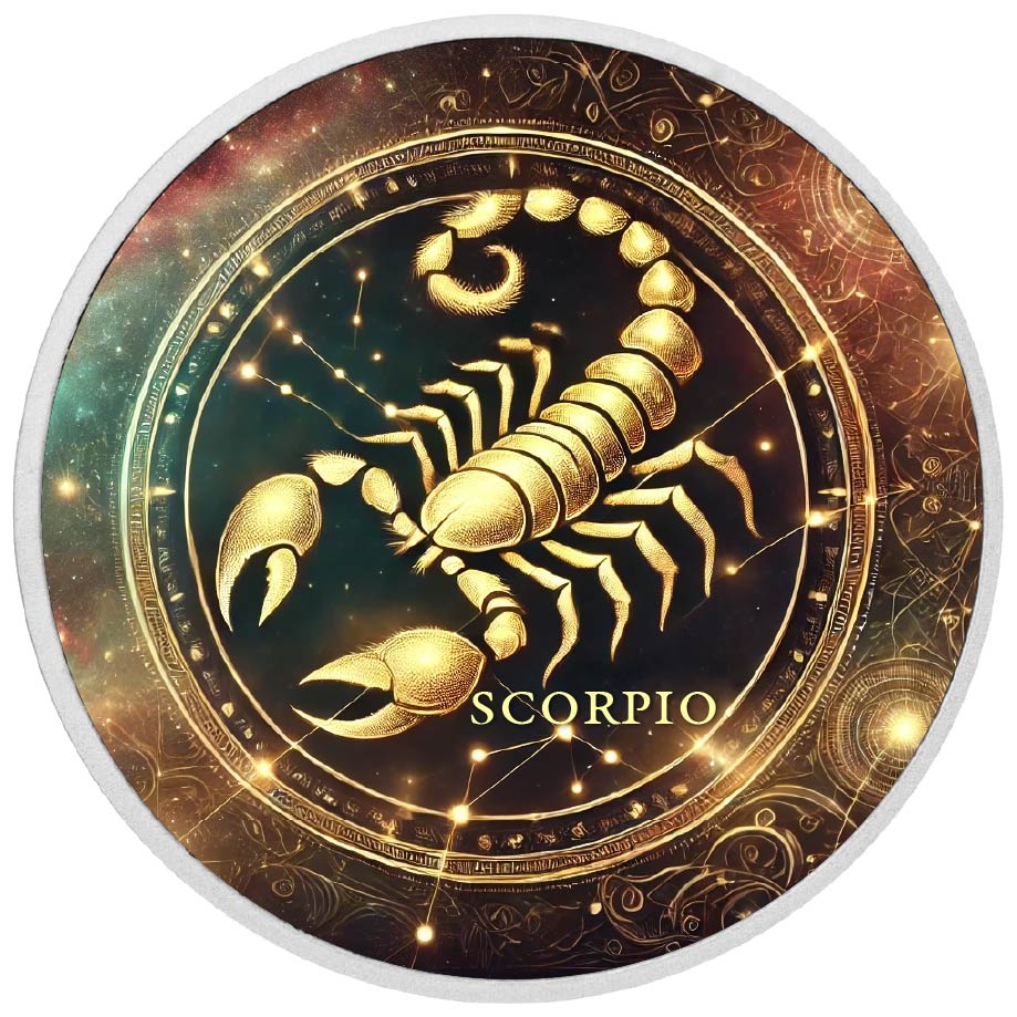 Zodiac Signs Circle - Scorpio 1oz Silver Coloured - Arverni Mint