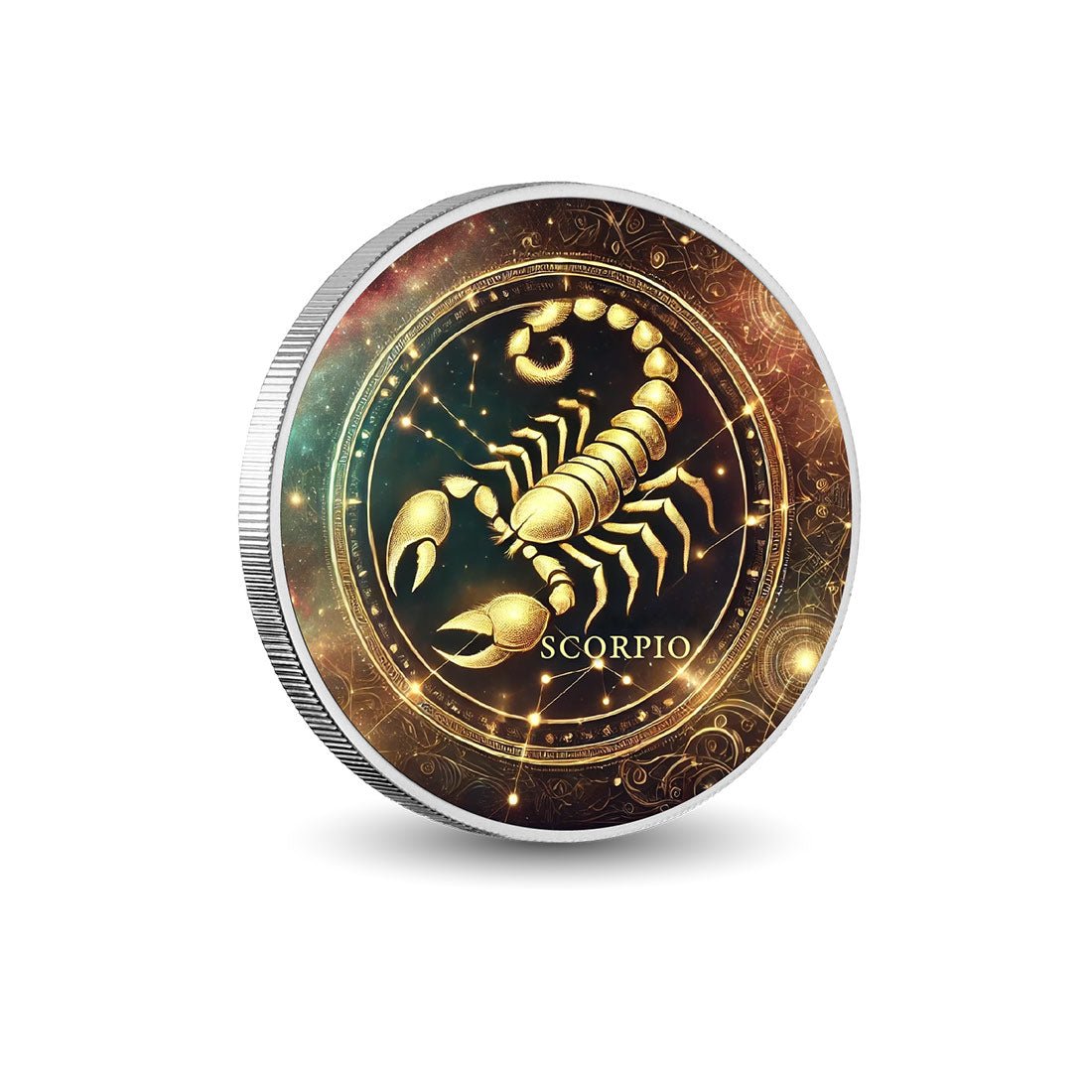 Zodiac Signs Circle - Scorpio 1oz Silver Coloured - Arverni Mint